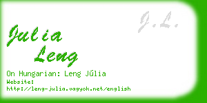 julia leng business card